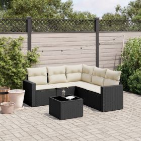 Garden Sofa Set Black and Cream