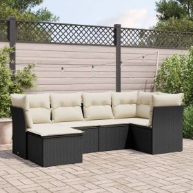 Garden Sofa Set Black, Cream White