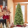 6FT Christmas Tree with 1032 Tips and 300 Warm White LED Lights â€“ PVC+PE Mixed Branches, Hinged Structure for Easy Setup