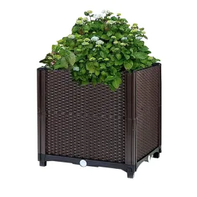Raised Garden Bed Plant Growth Box With Self-watering System For Garden Patio Balcony Elevated Planter Box For Flowers Vegetables Herbs (Option: 303035cm)