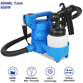 800ML Paint Spray Painter 650W Oil Primer Water Paint Sprayer Machine (Option: Blue)