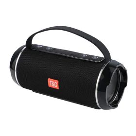 TG116C 40W TWS Outdoor Waterproof Portable High Power Bluetooth Speaker Wireless Sound Column Subwoofer Music Center 3D Stereo R (Color: Black, Ships From: China)