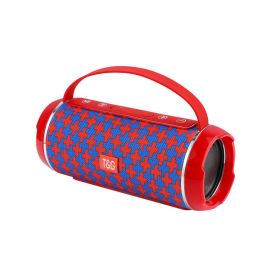 TG116C 40W TWS Outdoor Waterproof Portable High Power Bluetooth Speaker Wireless Sound Column Subwoofer Music Center 3D Stereo R (Color: Red blue, Ships From: China)